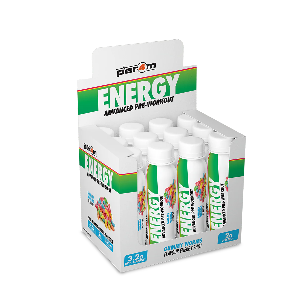 Energy Pre-Workout Shots Gummy Worms