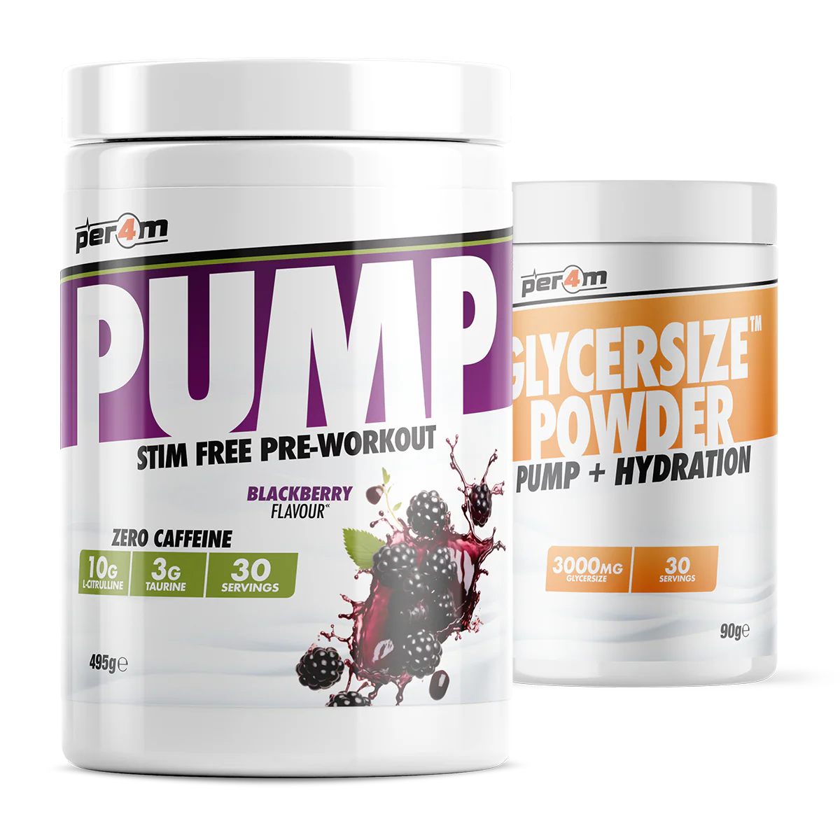 Pump Stim Free Pre Workout with Glycersize™ Blackberry