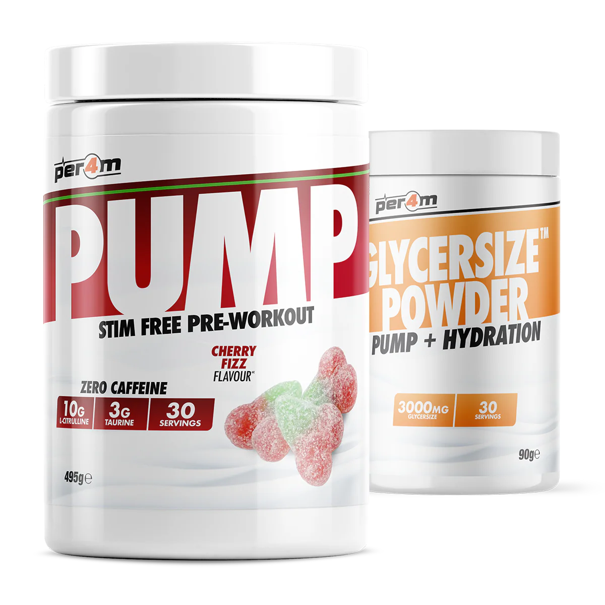 Pump Stim Free Pre Workout with Glycersize™ Cherry Fizz